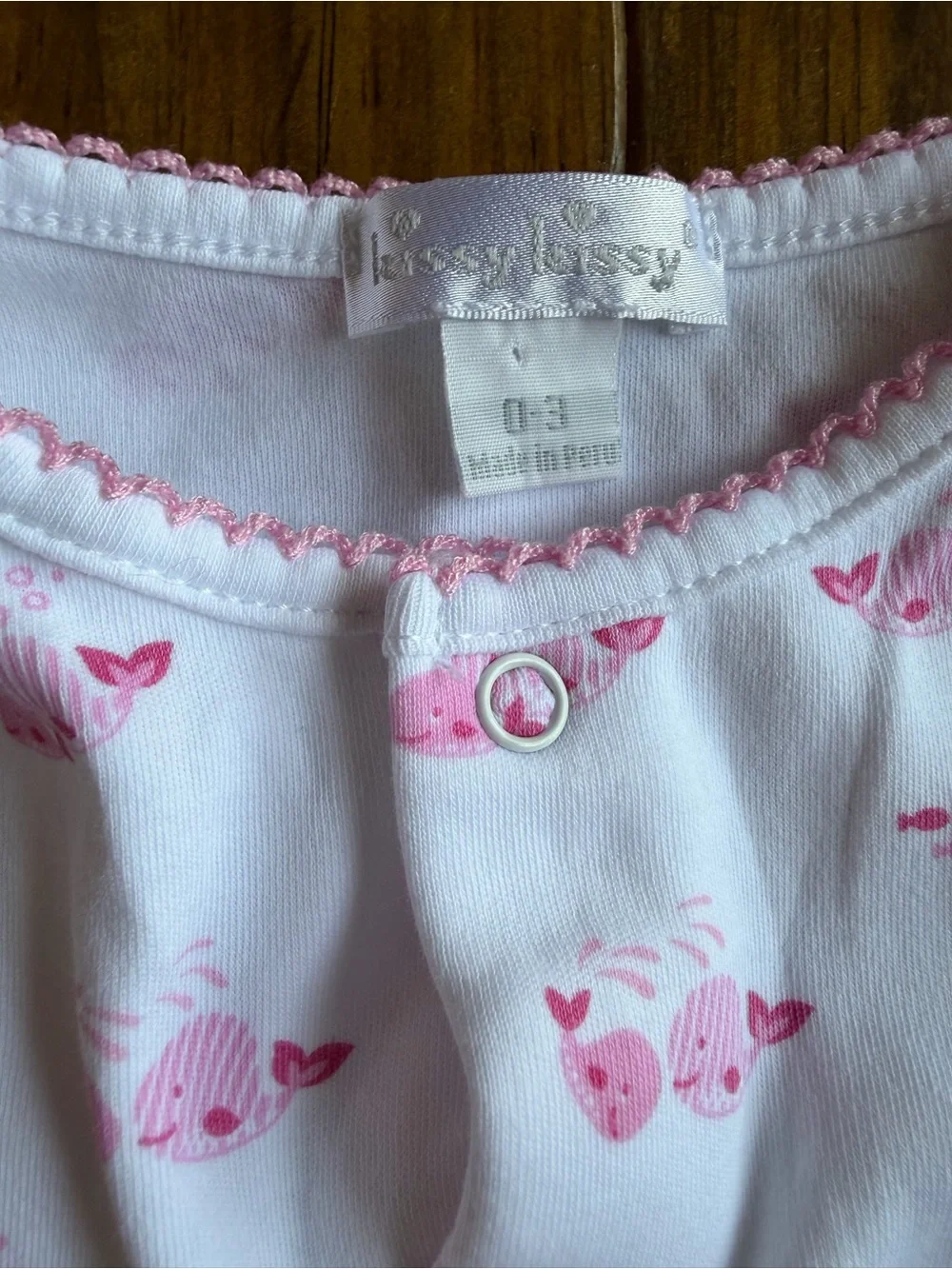 Kissy Kissy White Footed One-Piece with Pink Animal Print